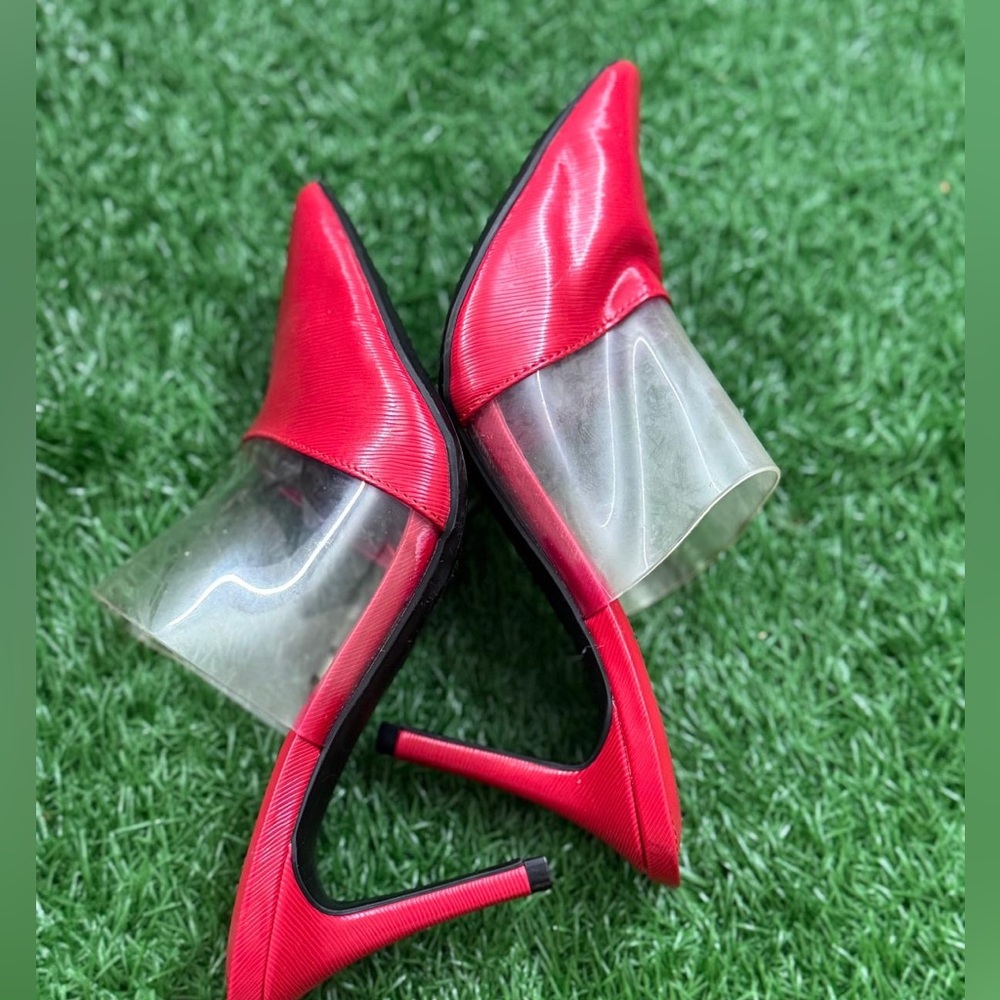 Calvin Klein Red Transparent Women's Pumps Size 5.5